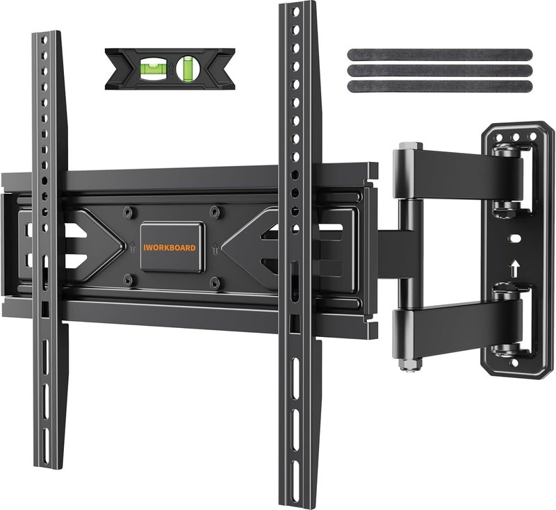 IWORKBOARD 40 43 50 55 inch Full Motion Corner TV Wall Mount for Most 32-65 inch Flat & Curved TVs, Articulating Swivel & Tilt TV Mount Bracket, up to 80 lbs,VESA 400x400mm, Single Stud Perfect Center - Image 1